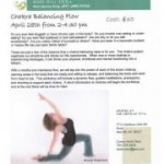 Chakra balancing workshop flyer